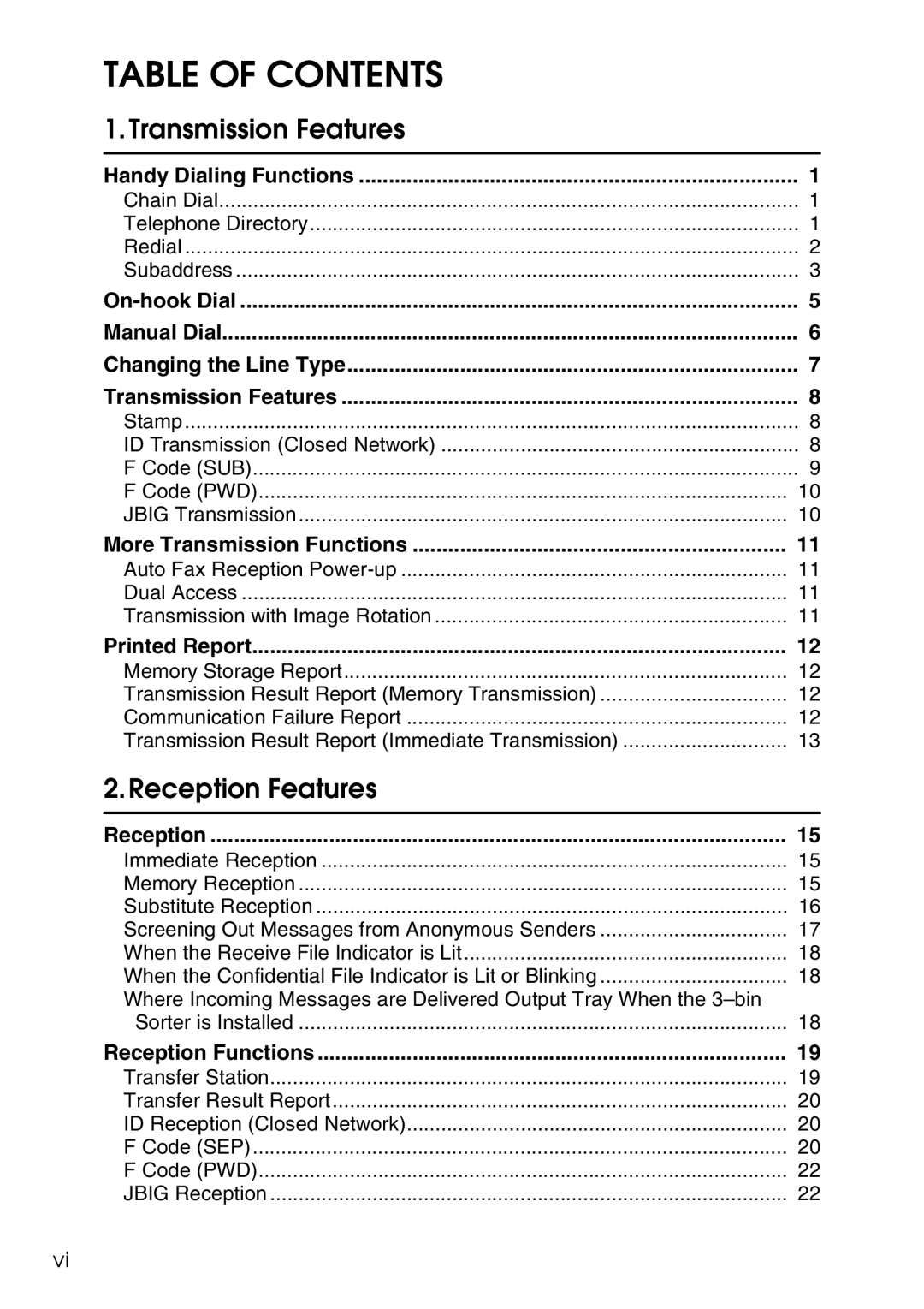 Savin C2824, C3528, C4535 manual Table of Contents 