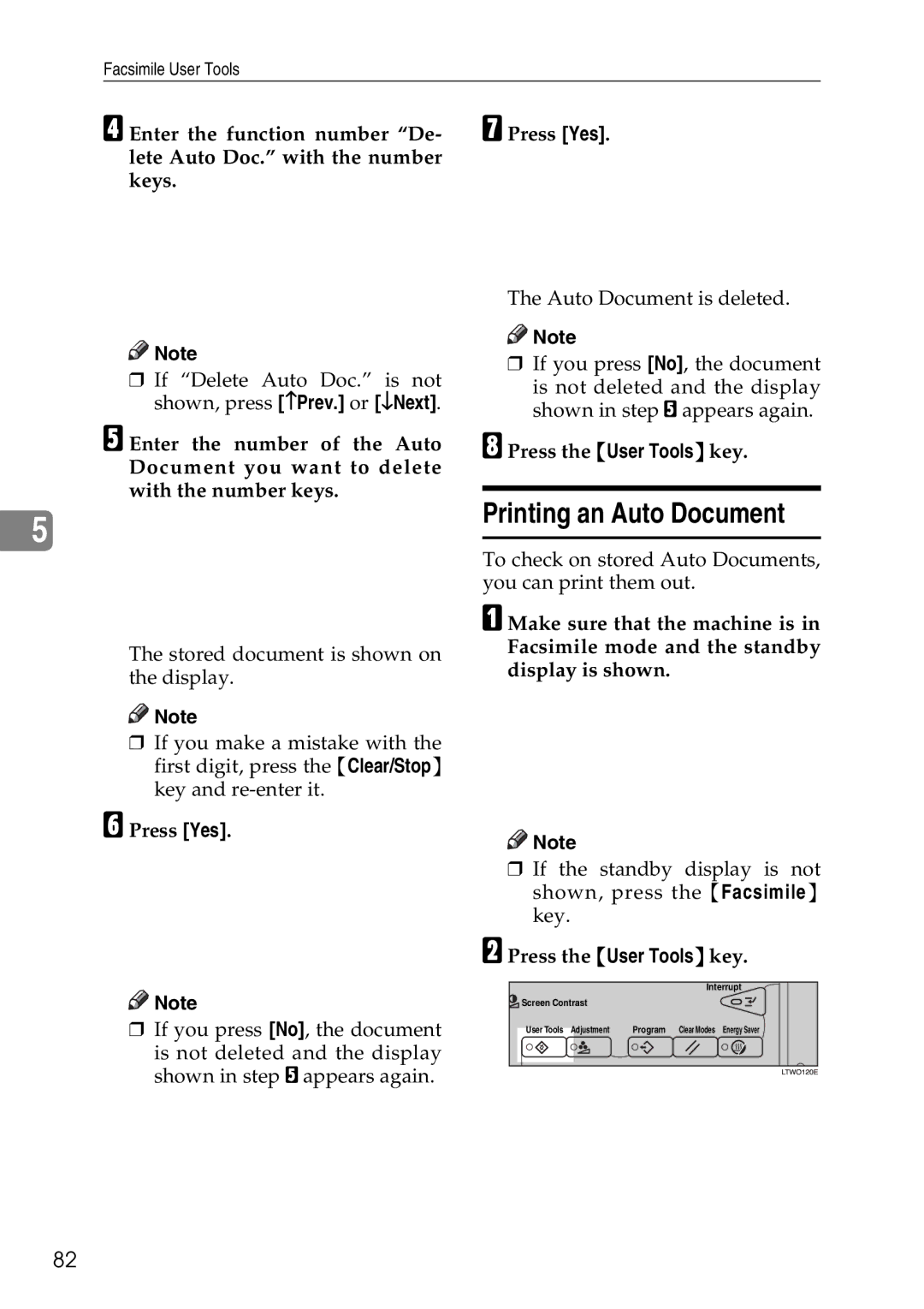 Savin C4535, C2824, C3528 manual Printing an Auto Document, Press Yes 