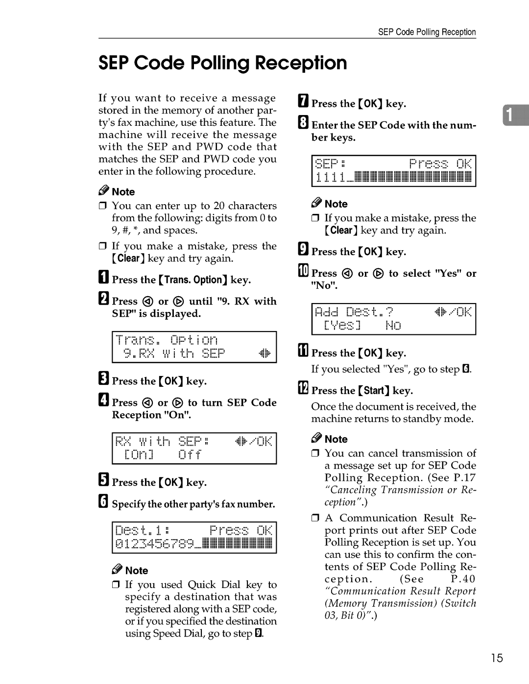 Savin FAX3740NF, FAX9940NF manual 