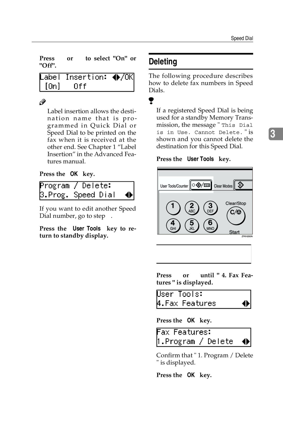 Savin G1619 manual If you want to edit another Speed Dial number, go to step F 