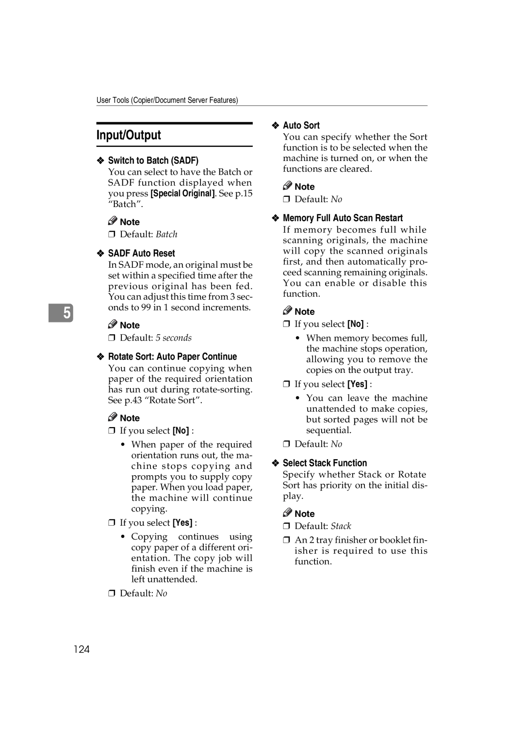 Savin LD238c, LD232c, c3224, DSc332, DSc338, C3828 operating instructions Input/Output 