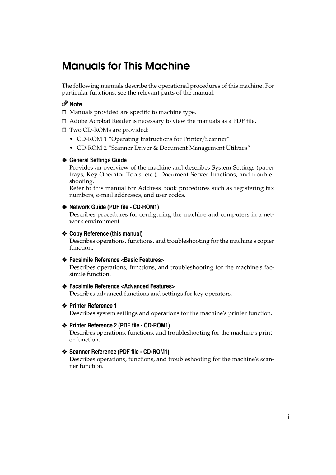 Savin DSc332, LD238c, LD232c, c3224, DSc338, C3828 operating instructions Manuals for This Machine 