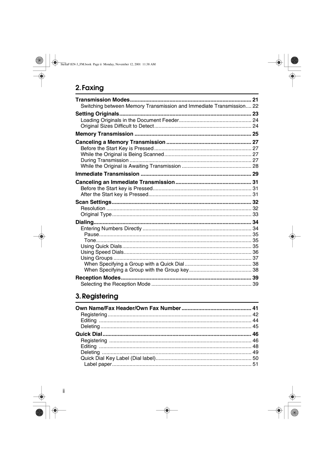 Savin LF310 Transmission Modes, Setting Originals, Memory Transmission Canceling a Memory Transmission, Scan Settings 