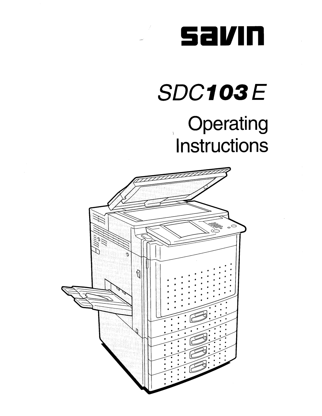 Savin SDC103E manual 