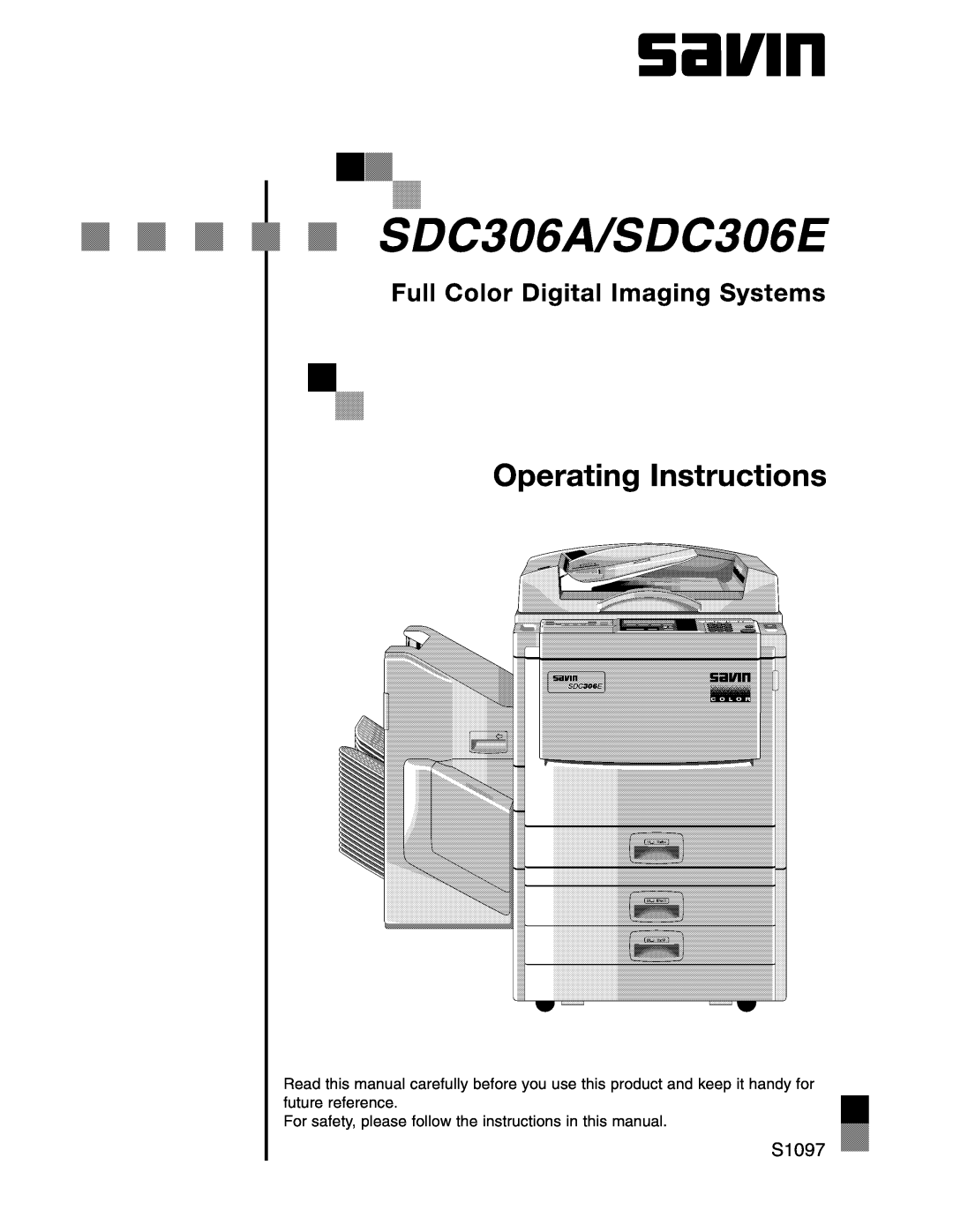 Savin SDC306E, SDC306A manual 