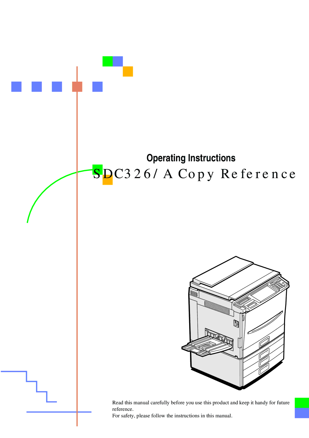 Savin manual SDC326/A Copy Reference 