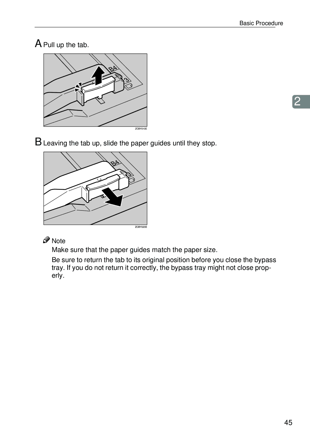 Savin SDC326 manual Make sure that the paper guides match the paper size 