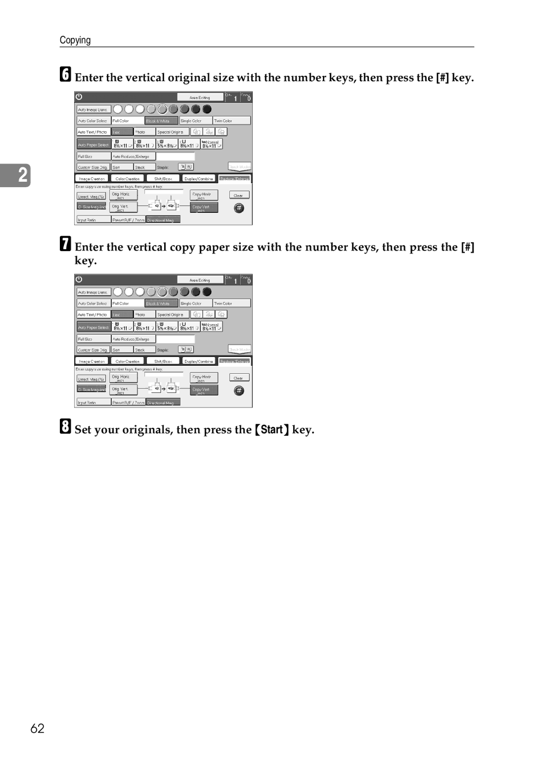 Savin SDC326 manual Copying 