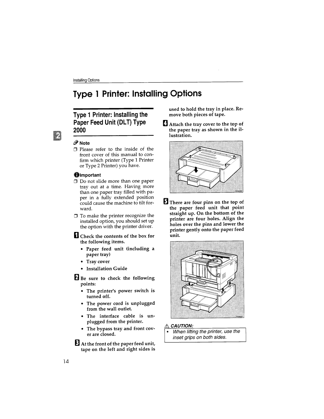 Savin SLP14, SLP20 manual 