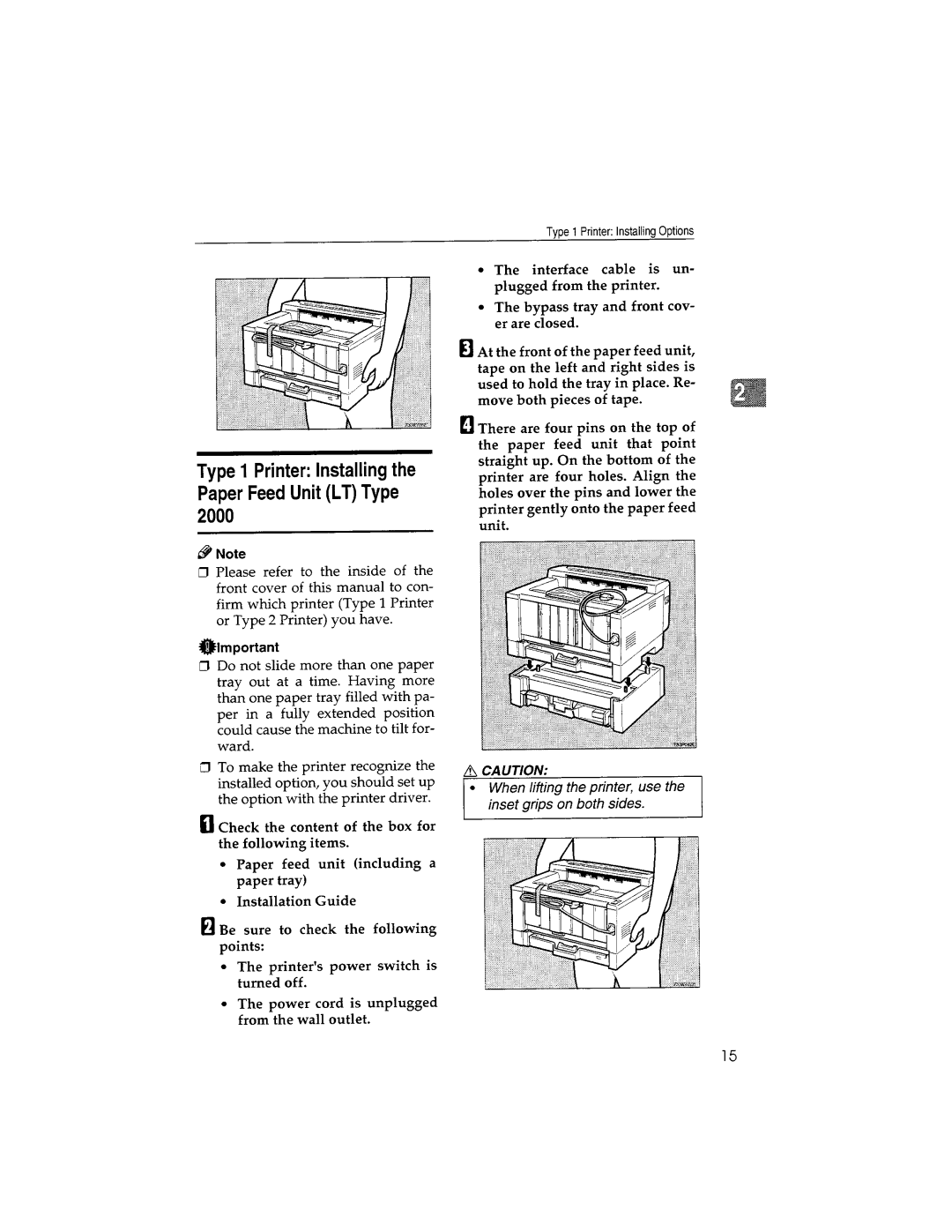 Savin SLP20, SLP14 manual 