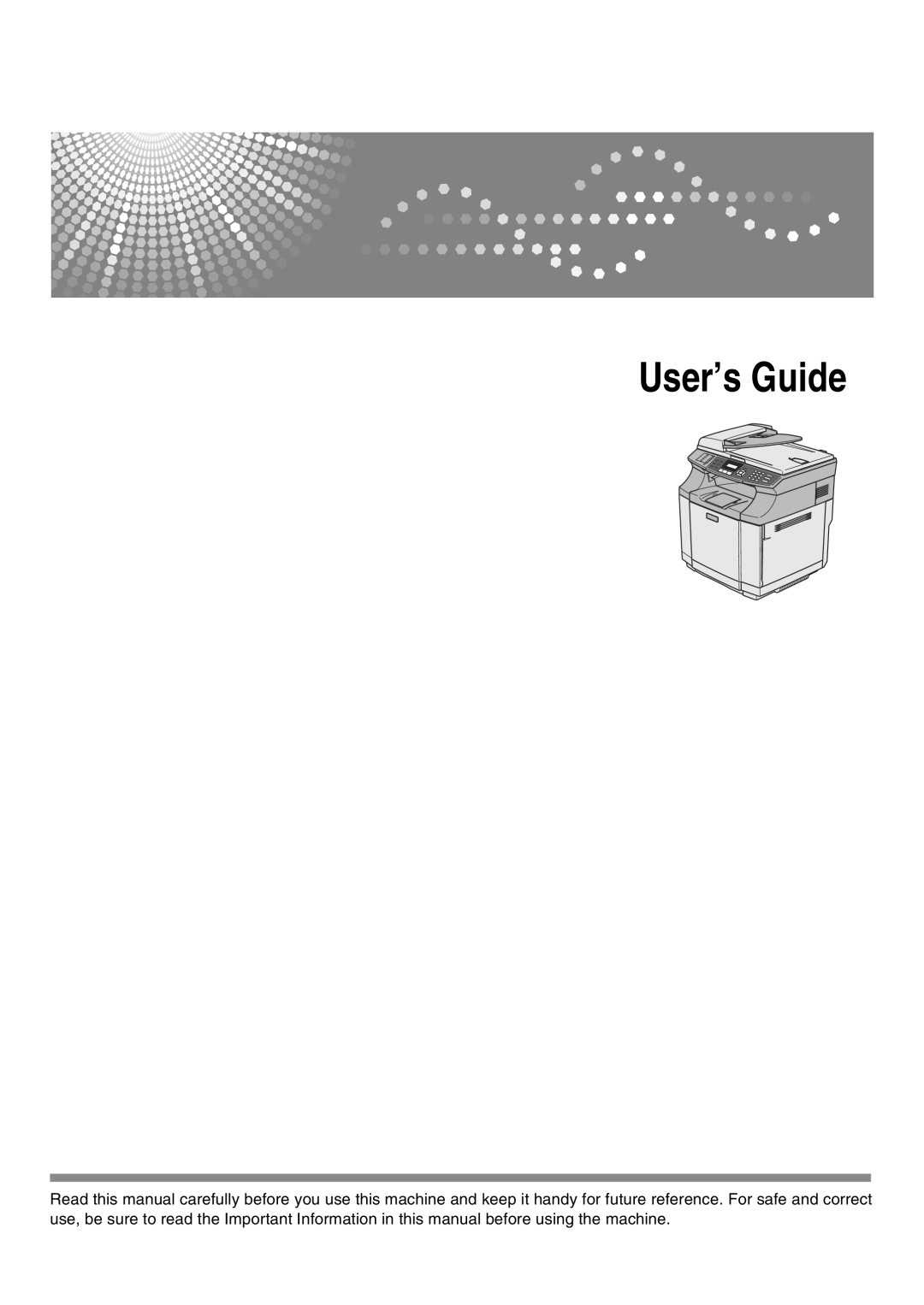 Savin SPC210SF manual User’s Guide 