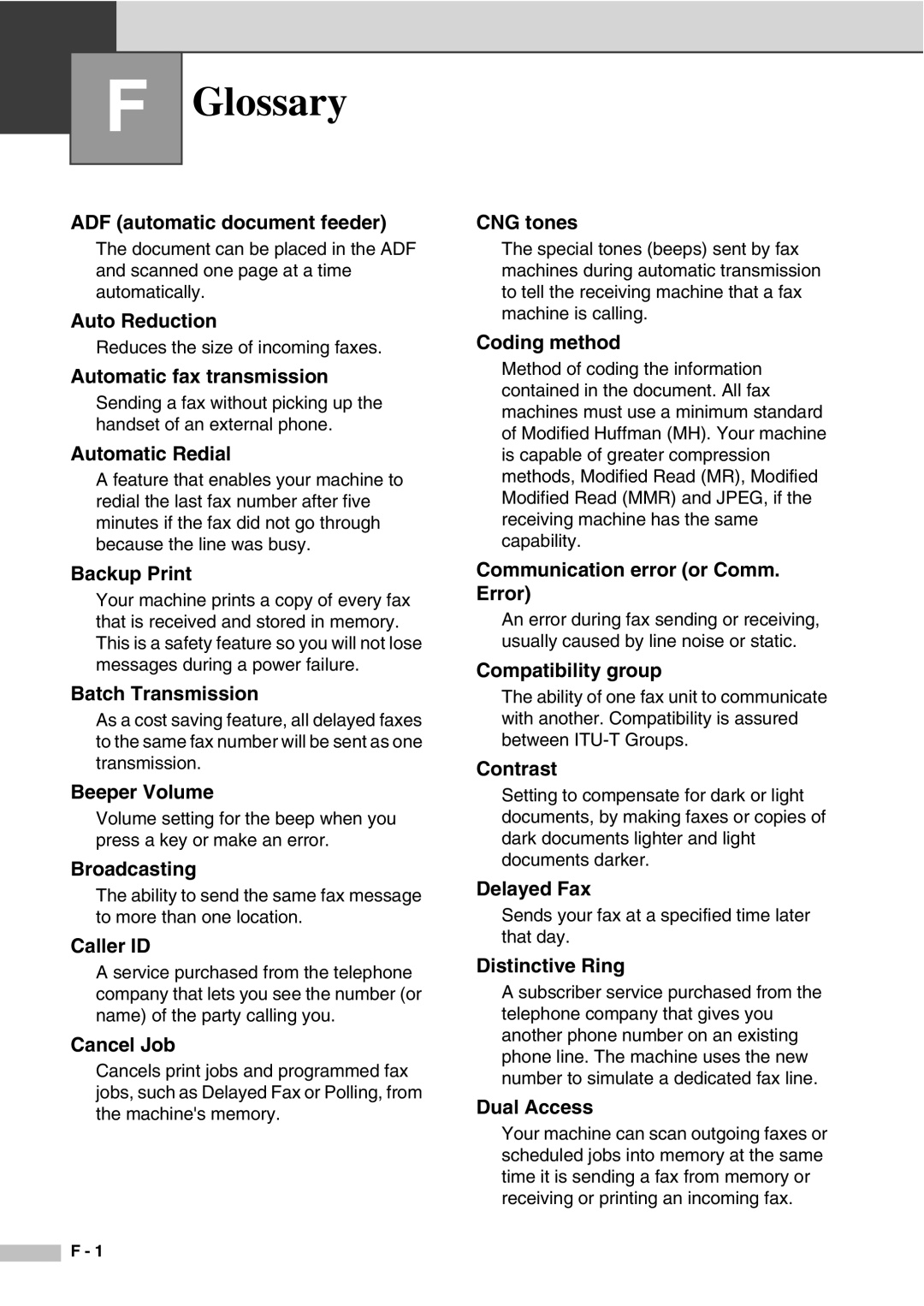 Savin SPC210SF manual Glossary 