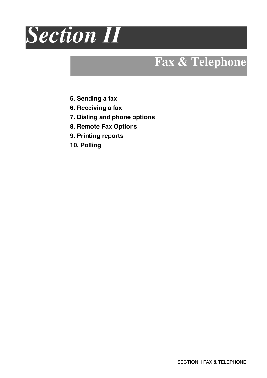 Savin SPC210SF manual Fax & Telephone 