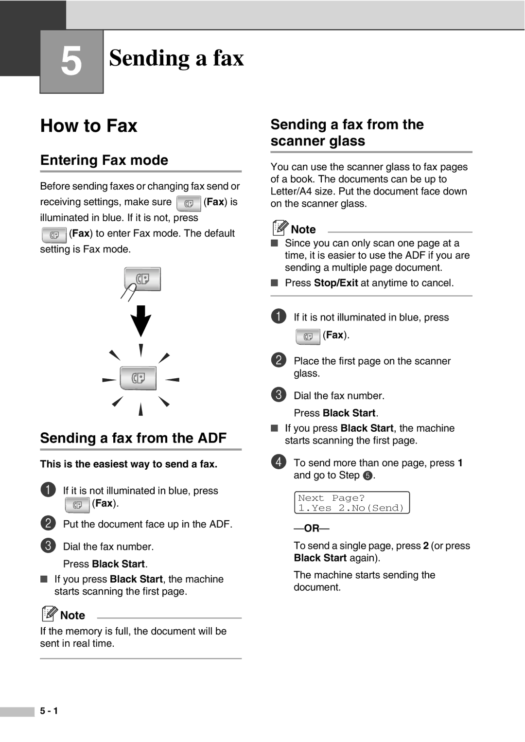 Savin SPC210SF manual How to Fax, Entering Fax mode, Sending a fax from the ADF, Sending a fax from the scanner glass 