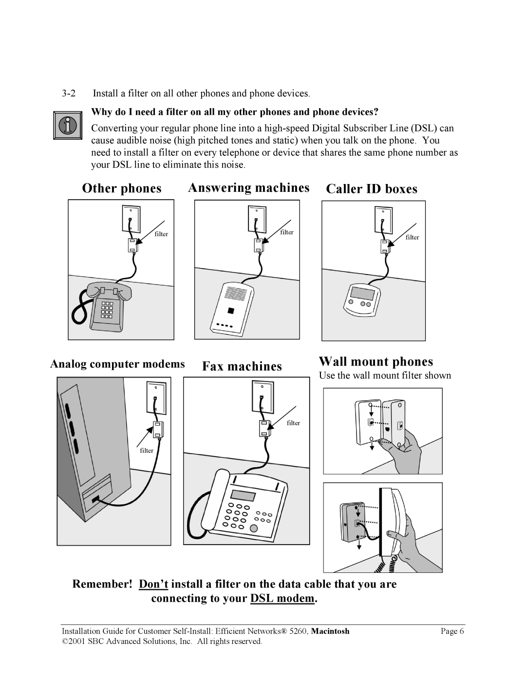 SBC comm 5260 manual Other phones Answering machines Caller ID boxes 