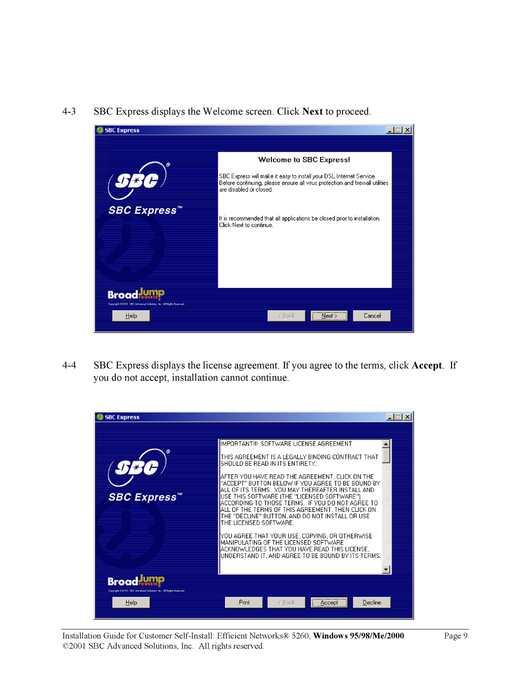 SBC comm 52609x02 manual 