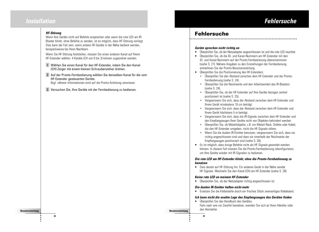 SBC comm LI900SBC manual Installation Fehlersuche 