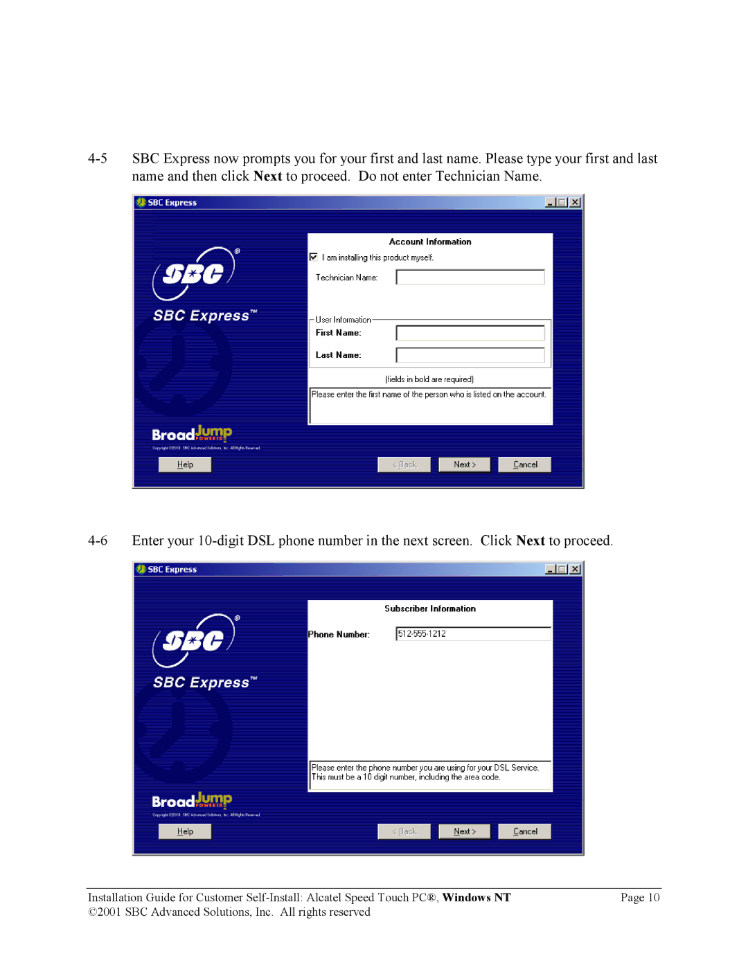 SBC comm PCNT02 manual 