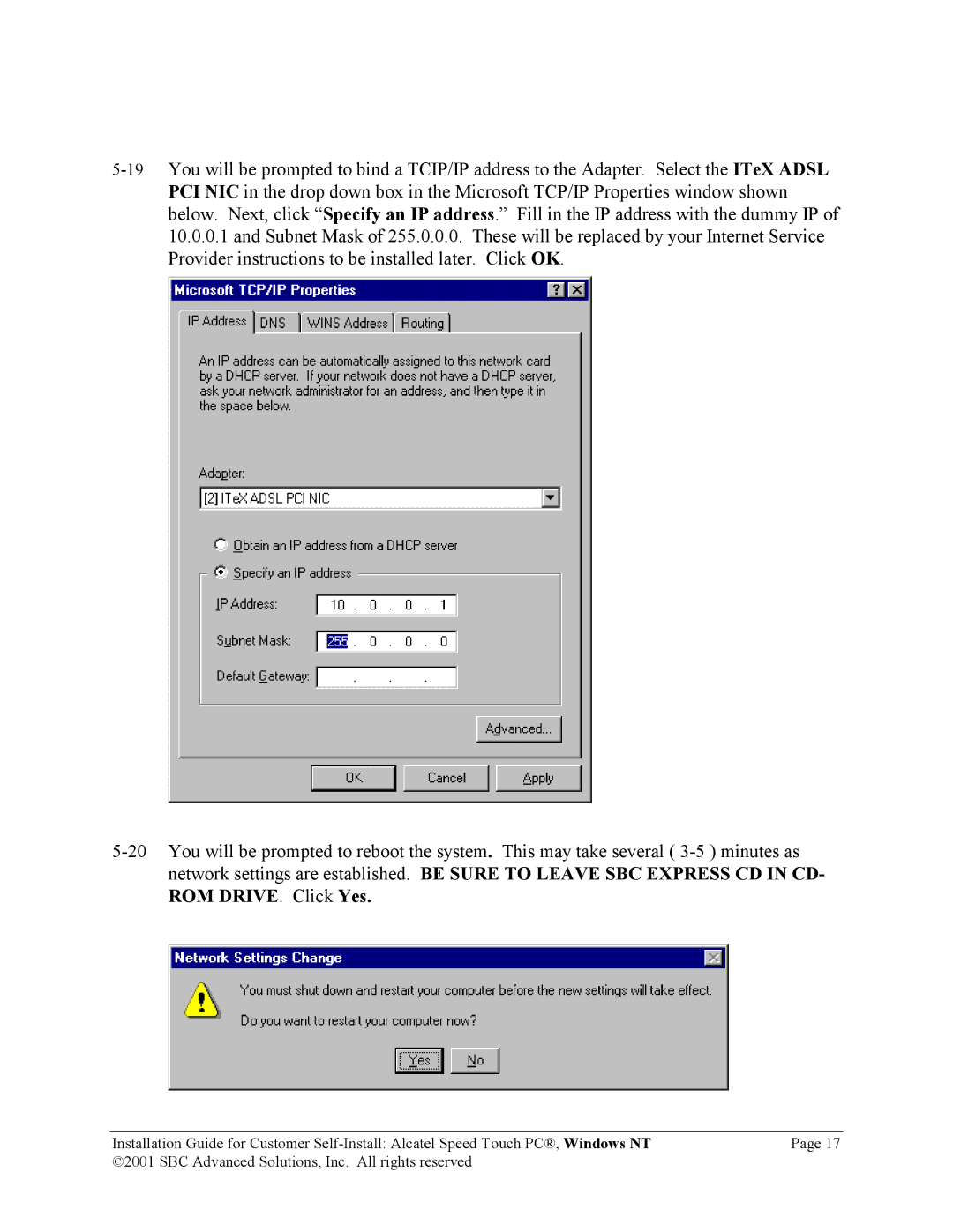 SBC comm PCNT02 manual 