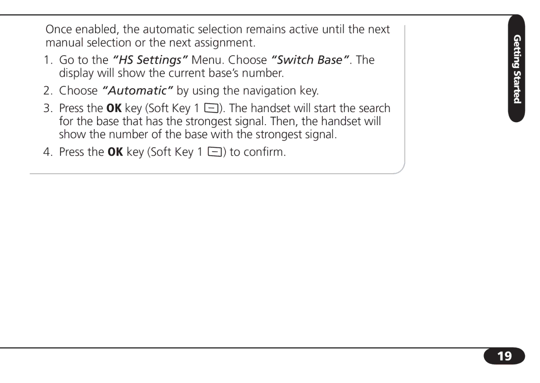 SBC comm SBC-6020 user manual Press the OK key Soft Key 1 to confirm 