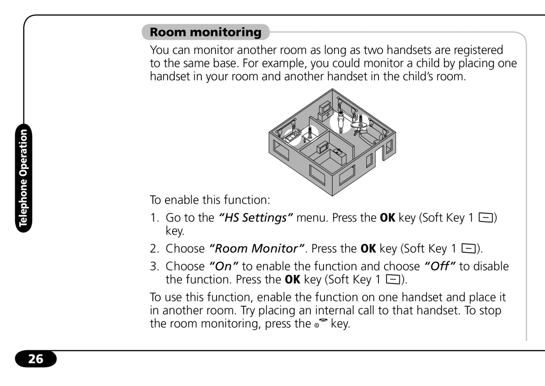 SBC comm SBC-6020 user manual Room monitoring 