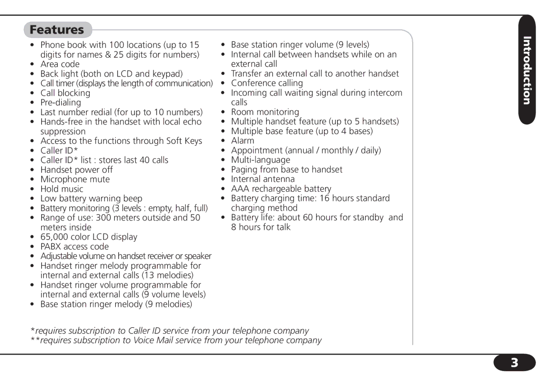 SBC comm SBC-6020 user manual Features 