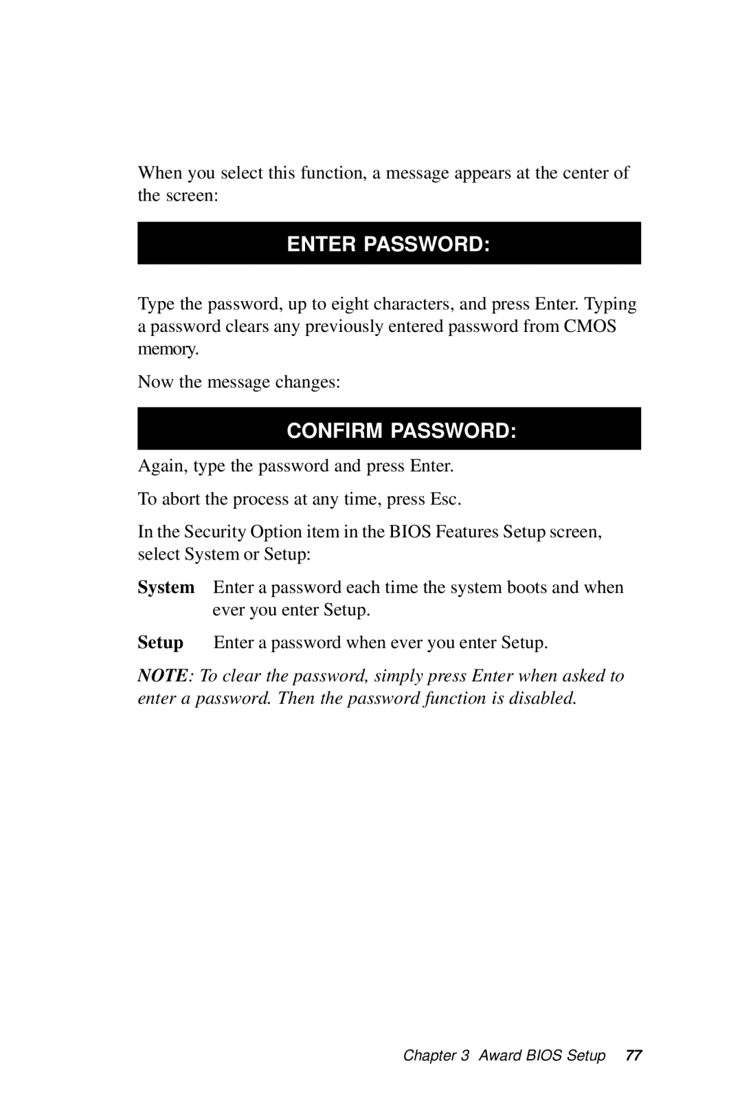 SBC comm SBC-770 manual Enter Password 