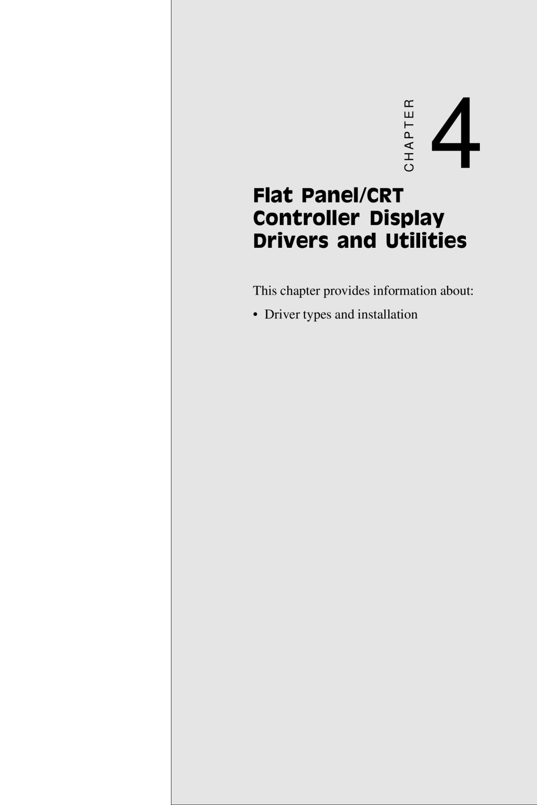 SBC comm SBC-770 manual Flat Panel/CRT Controller Display Drivers and Utilities 