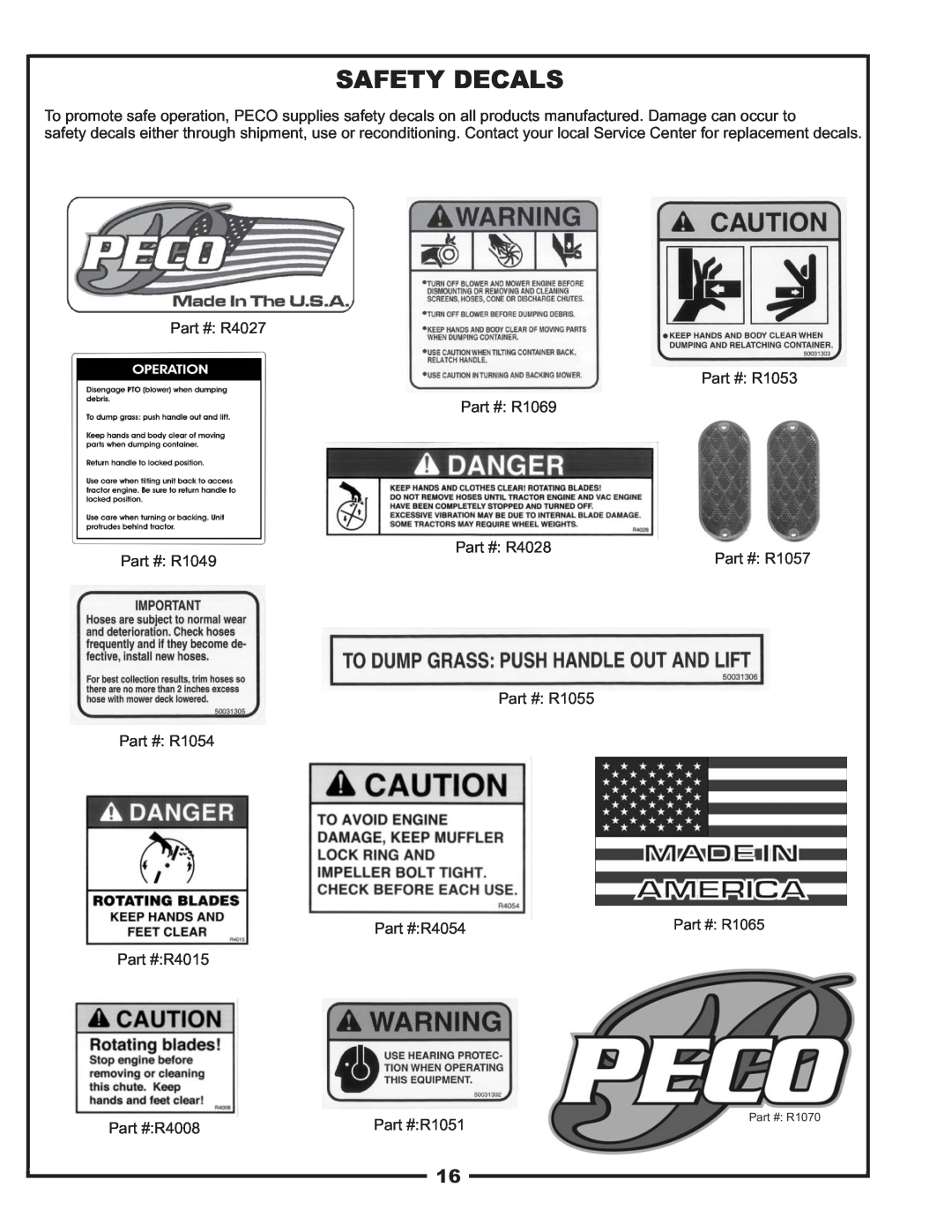 Scag Power Equipment 37621219, 37621220 manual Safety Decals 