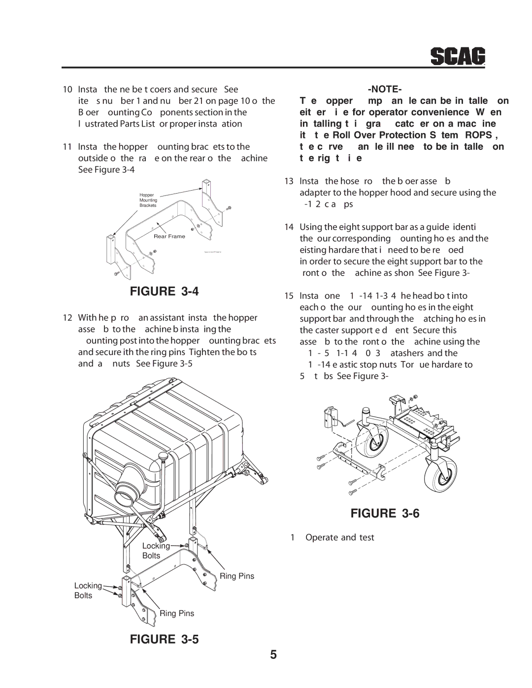 Scag Power Equipment GC-STC-CS manual Locking Bolts Ring Pins 