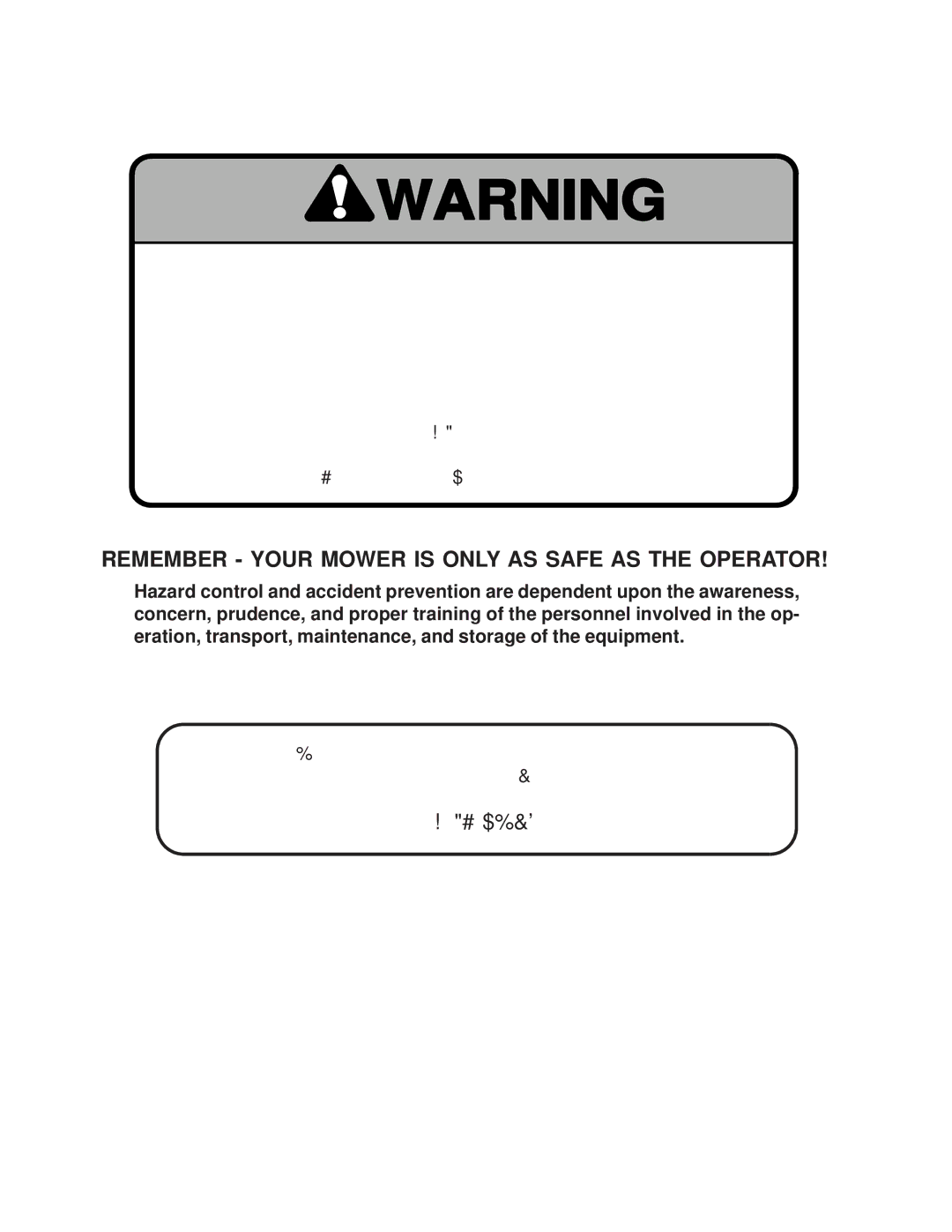 Scag Power Equipment GC-STC manual Remember Your Mower is only AS Safe AS the Operator 