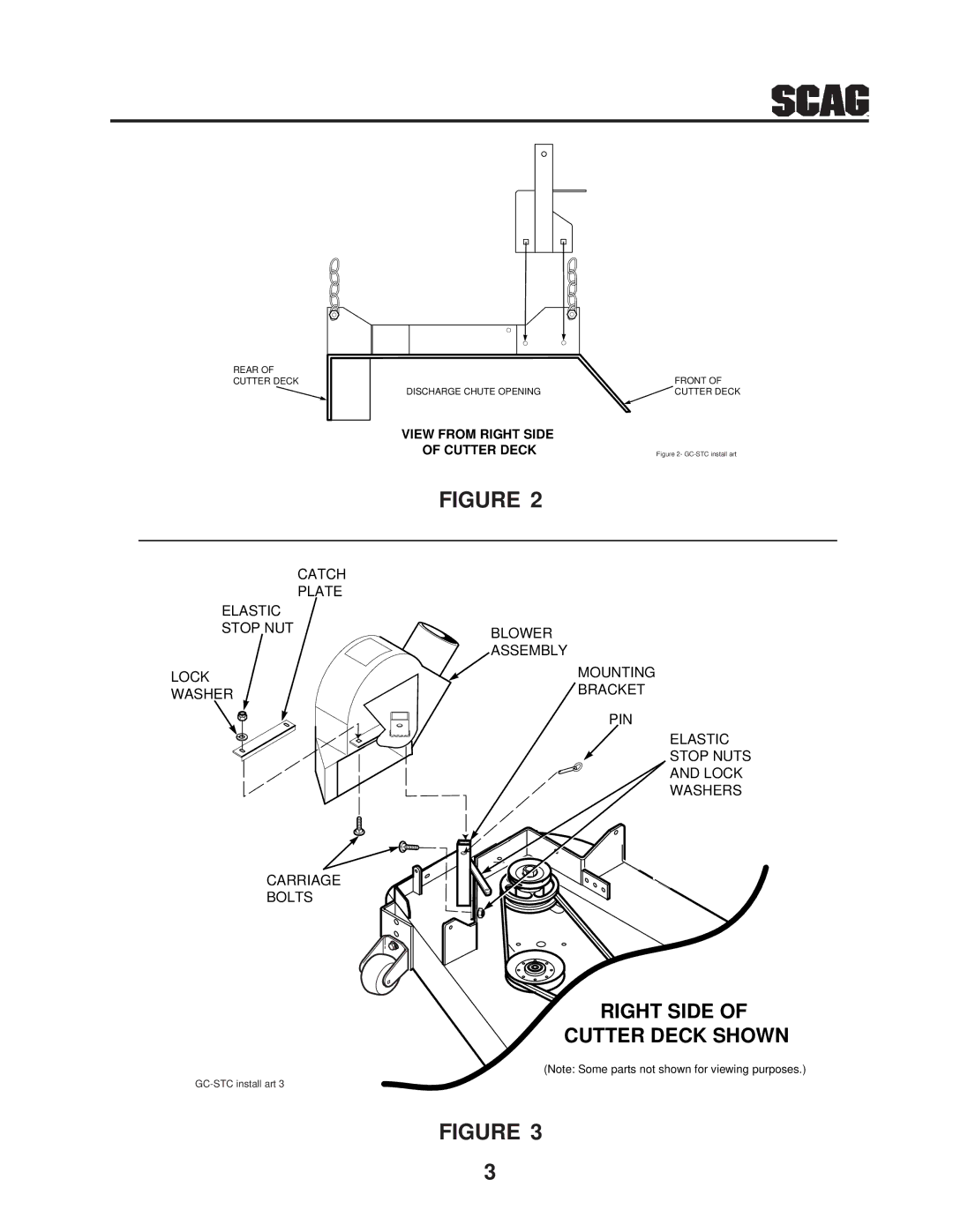 Scag Power Equipment GC-STC manual Right Side Cutter Deck Shown 