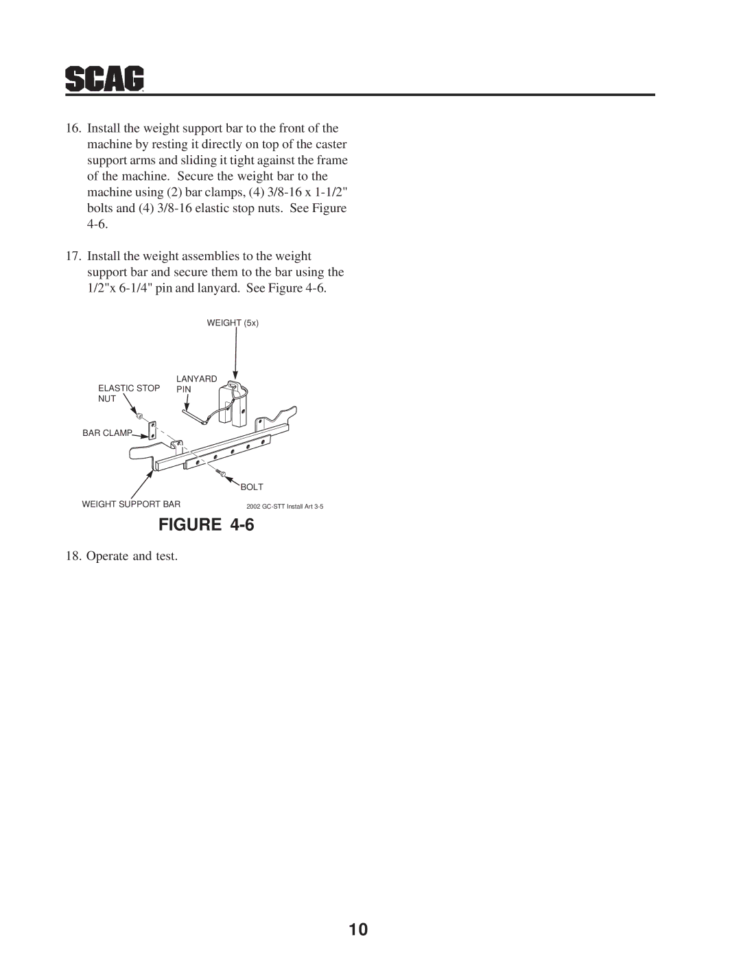 Scag Power Equipment GC-STT-CS manual Operate and test 