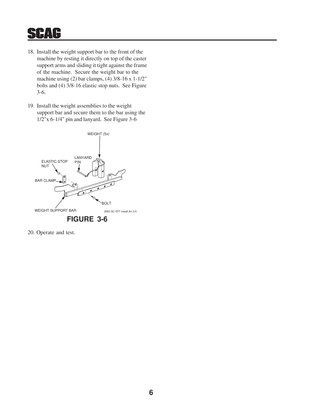 Scag Power Equipment GC-STT-CS manual Operate and test 