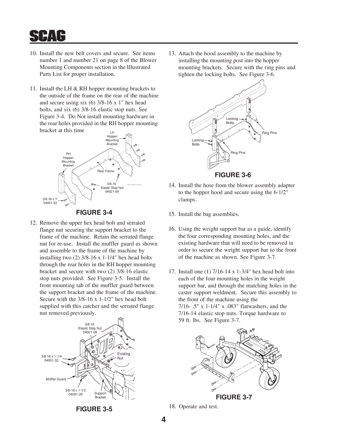 Scag Power Equipment GC-STWC-61 manual Operate and test 