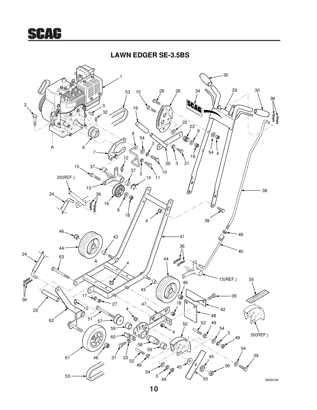 Scag Power Equipment manual Lawn Edger SE-3.5BS 