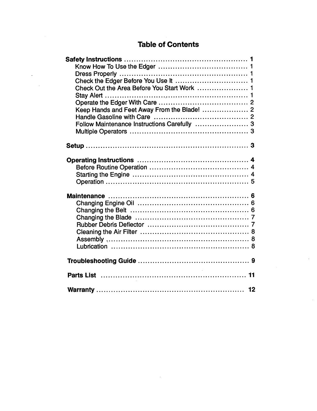 Scag Power Equipment SE-3BS, SE-3KA manual 