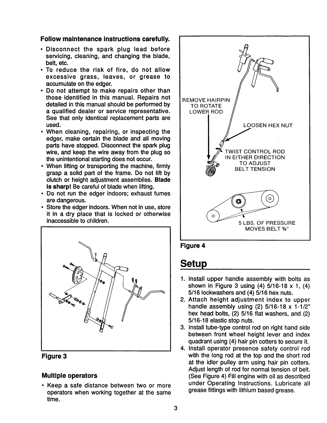 Scag Power Equipment SE-3KA, SE-3BS manual 