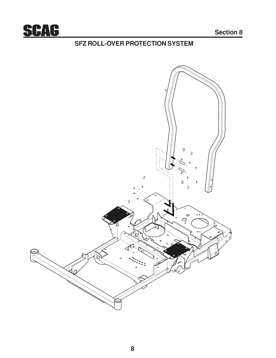 Scag Power Equipment SMFZ-48, SFZ52-26BS, sfz48-26bs, SMFZ-52, SFZ52-19KA, SFZ48-19KA manual SFZ ROLL-OVER Protection System 