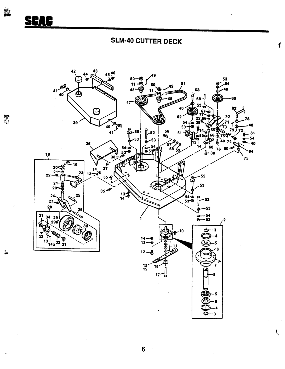 Scag Power Equipment SLM-48, SLM-40, STG-14KH, STG-13KA manual 