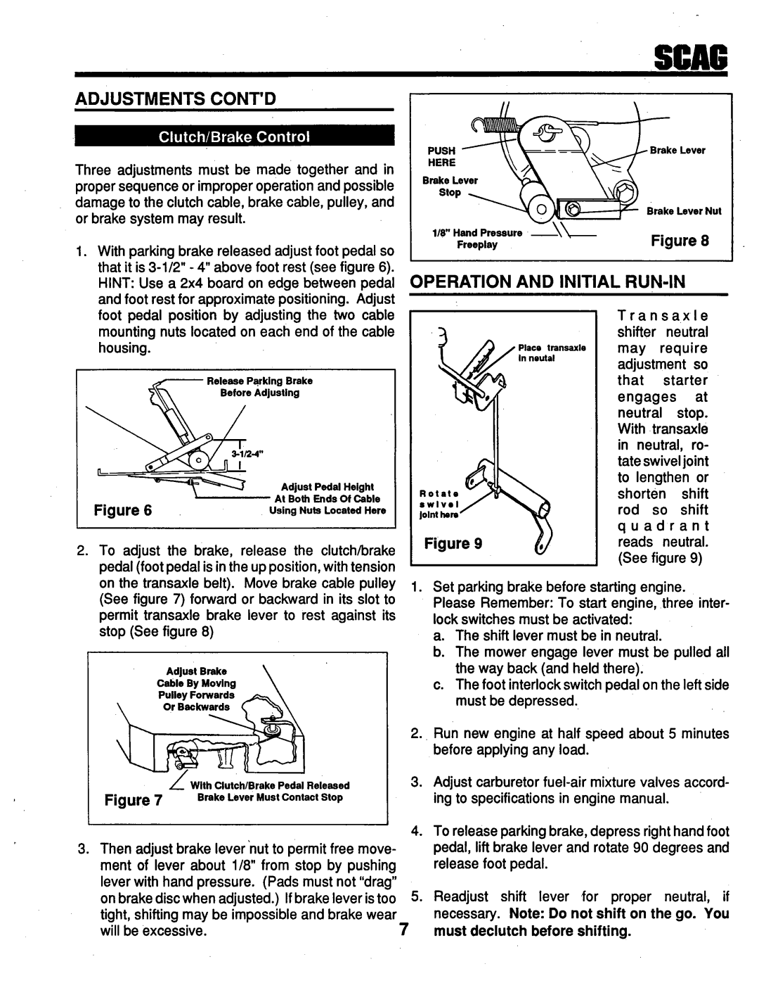 Scag Power Equipment STHM-18KH, SM-61, STG-18KH manual 