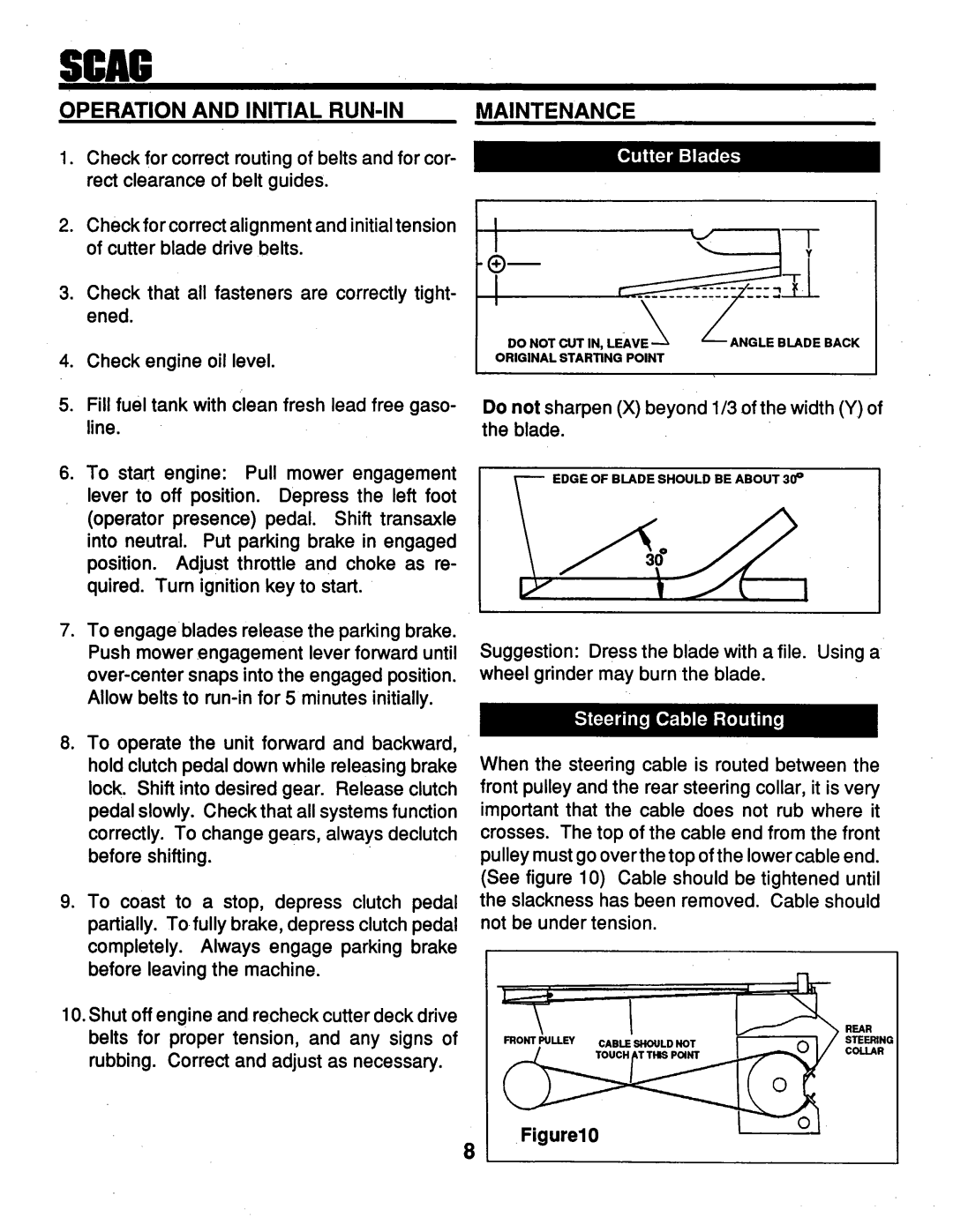 Scag Power Equipment SM-61, STG-18KH, STHM-18KH manual 