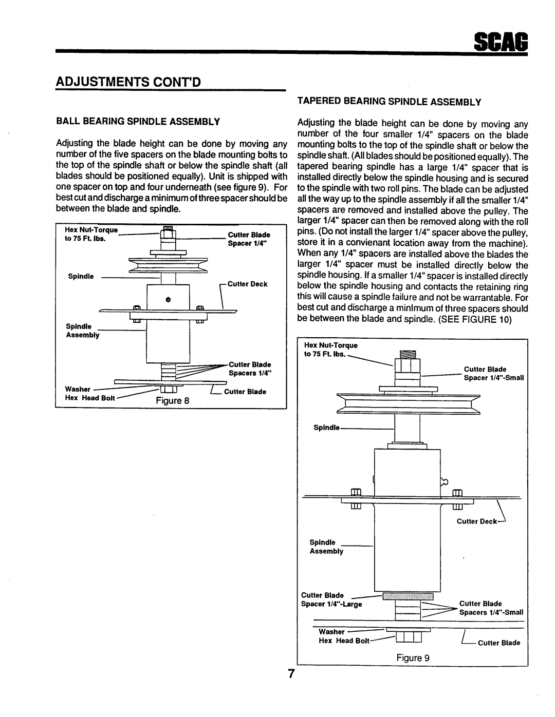 Scag Power Equipment SM-52, SMTH-20KH, SM-72, STHM-20KH manual 