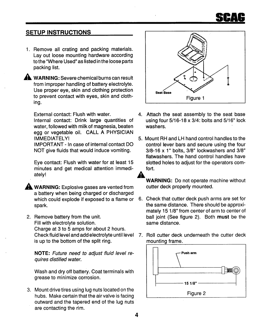 Scag Power Equipment STZ-20KH, SMTZ - 81, SMTZ-61 manual 