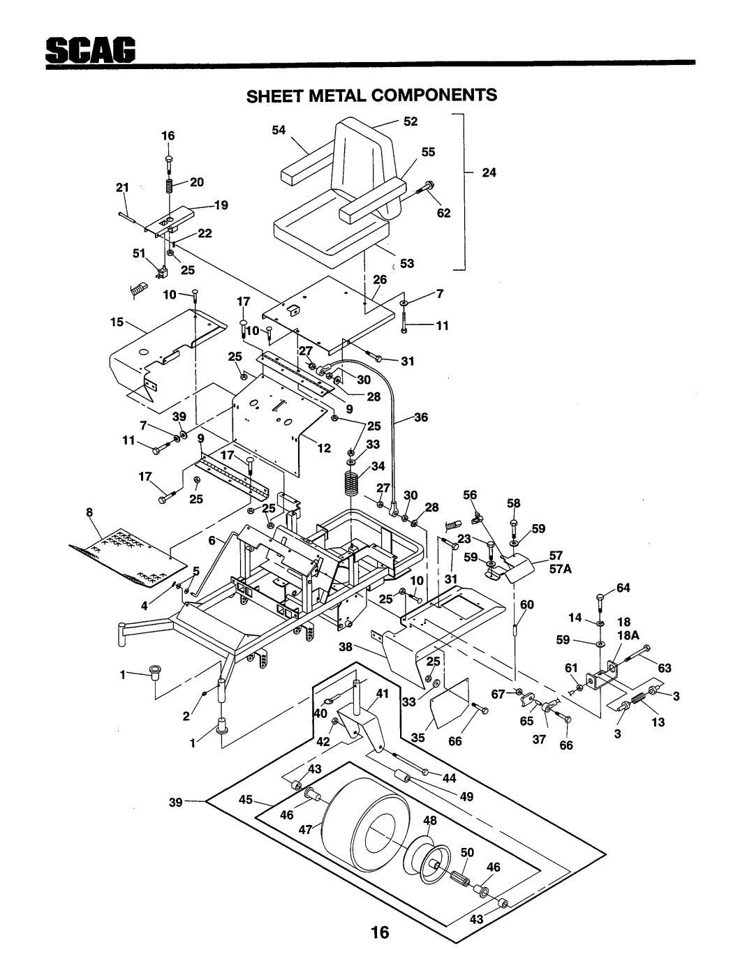 Scag Power Equipment SSZ-18BV, SMZ-48, SSZ-16BV, SSZ-16KH, SSZ-18KH manual 