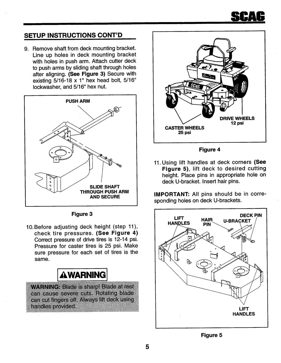 Scag Power Equipment SSZ-16KH, SMZ-48, SSZ-16BV, SSZ-18BV, SSZ-18KH manual 