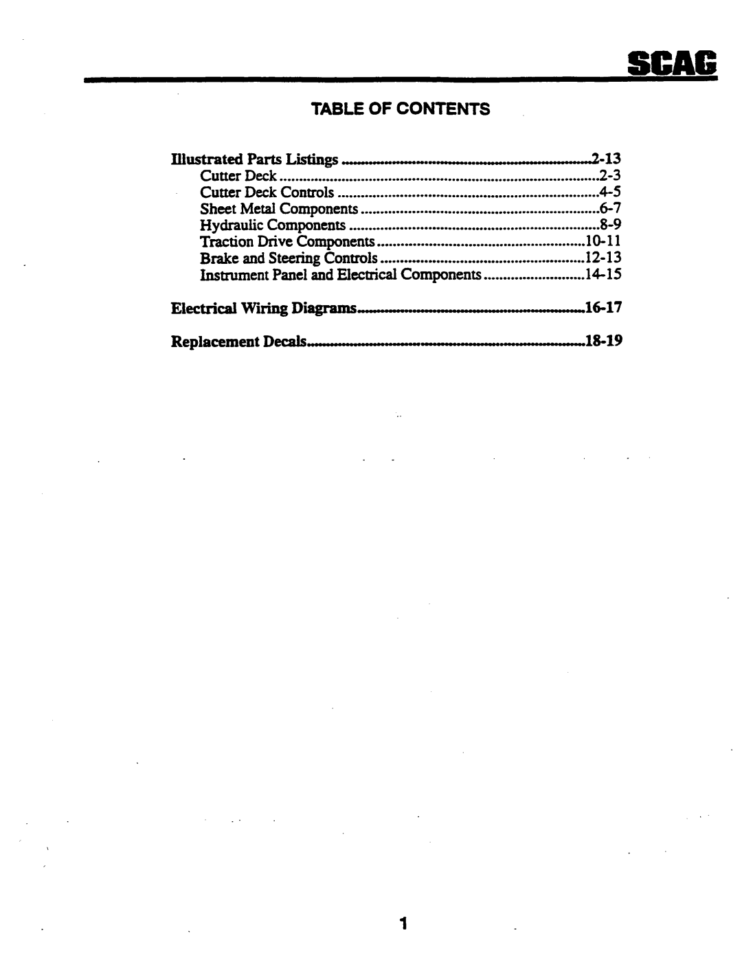 Scag Power Equipment SSZ-48, SSZ-42, SSZ42 manual 