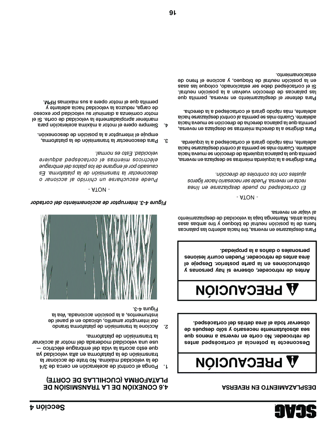 Scag Power Equipment STC52V-27CV-SS manual RecauciónP 