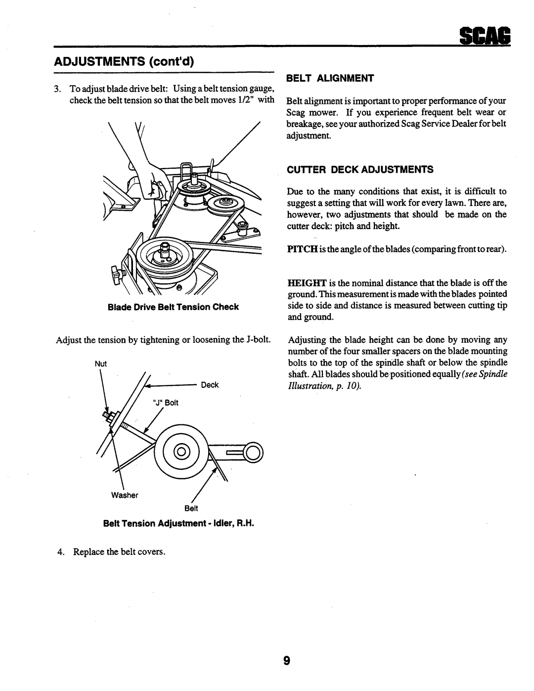 Scag Power Equipment STHM 59999 manual 