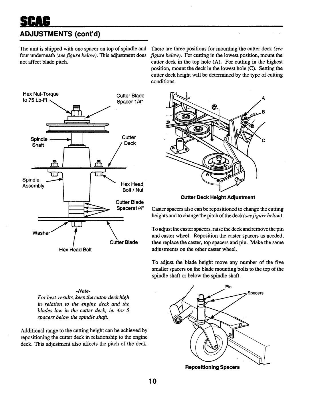 Scag Power Equipment STHM 59999 manual 